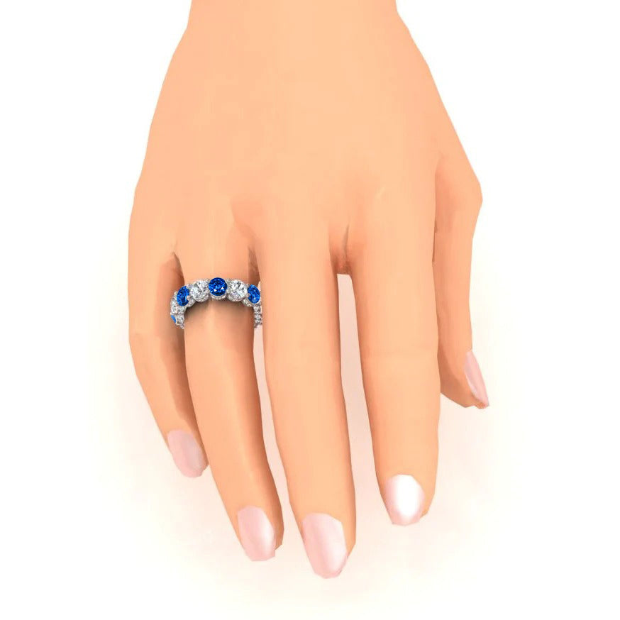 Women's Sapphire Diamond Band Jewelry