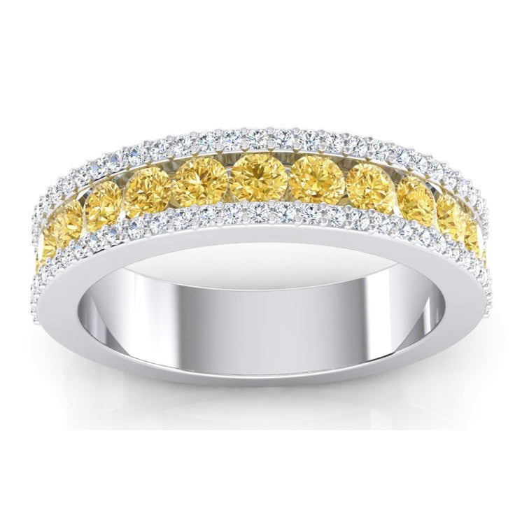 Women's Yellow Canary & Diamond Ring