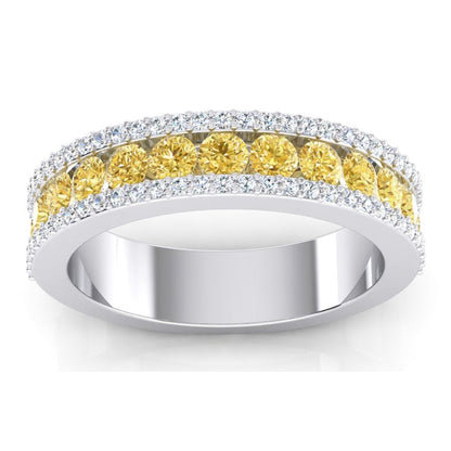 Women's Yellow Canary & Diamond Ring