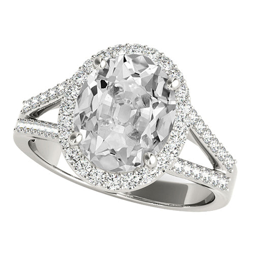 natural round diamond 7.25ct ring front view