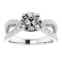 Natural Diamond Ring 3.50ct - White Gold 14K