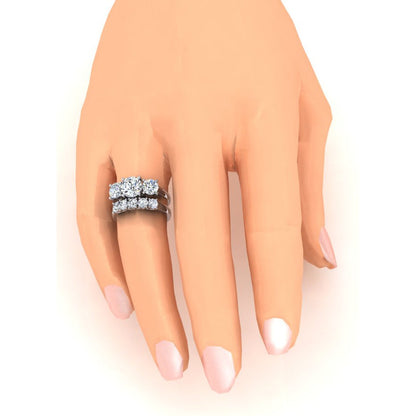 Trellis Setting Diamond Ring Set