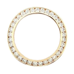 Yellow Gold 18K Custom Diamond Bezel To Fit Rolex Date Men's Watch 2 Ct