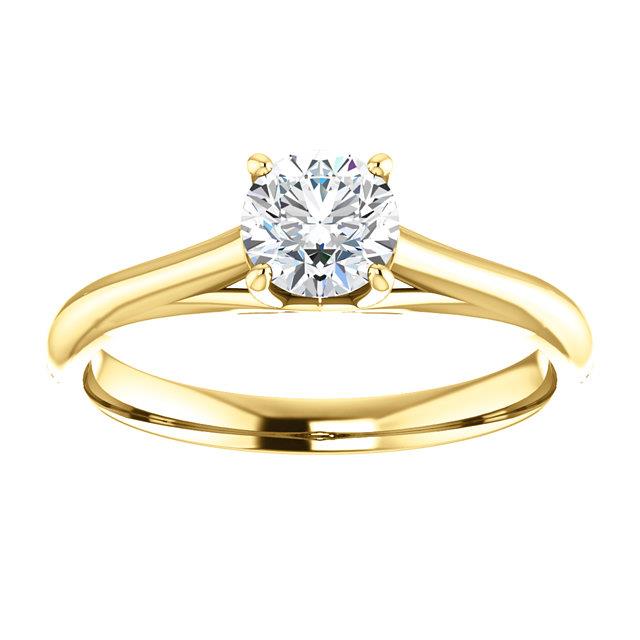 1.50 Cts. Round Yellow Gold Diamond Solitaire 