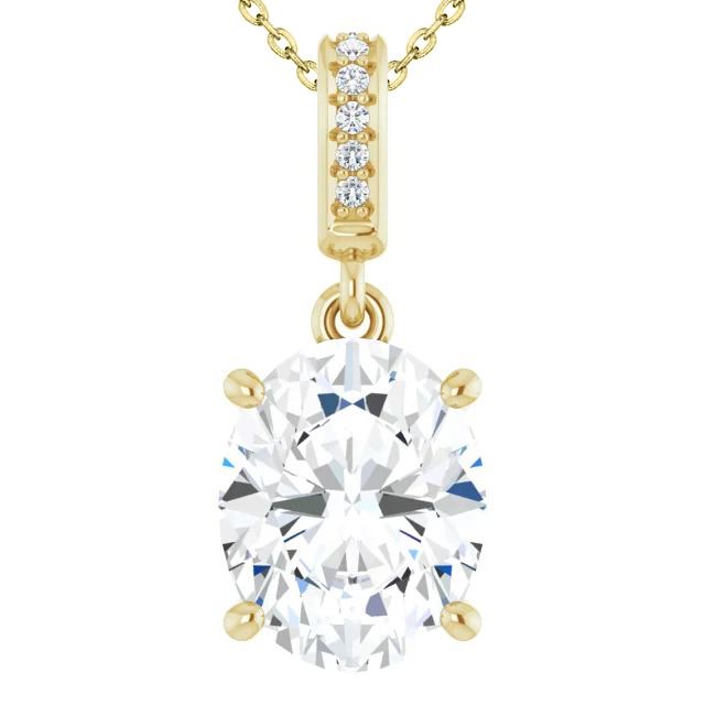 Oval Diamond Pendant