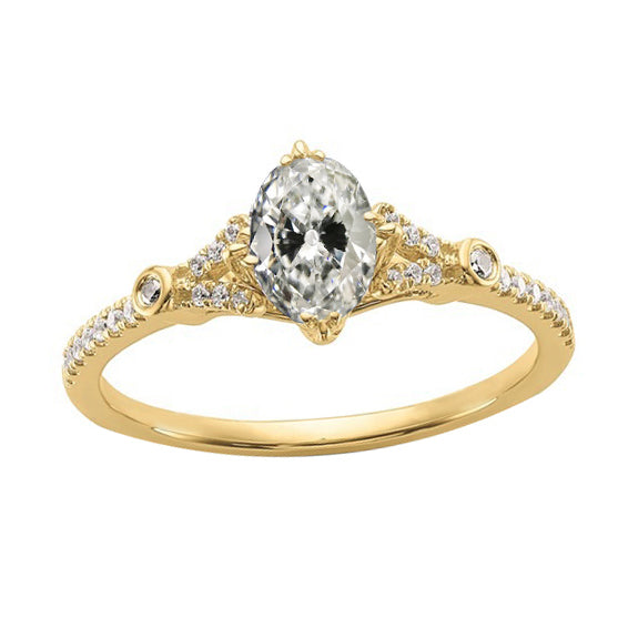 natural round diamond 3.50ct ring front view