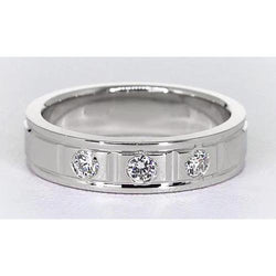 Anniversary Band 0.75 Carats Round Diamond White Gold 10K