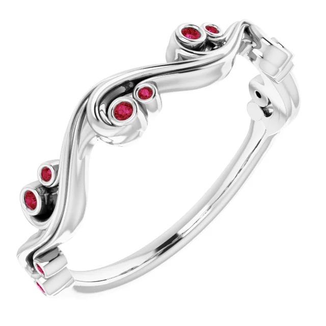 Anniversary Ring 0.30 Carats Burma Rubies Gemstone Ring