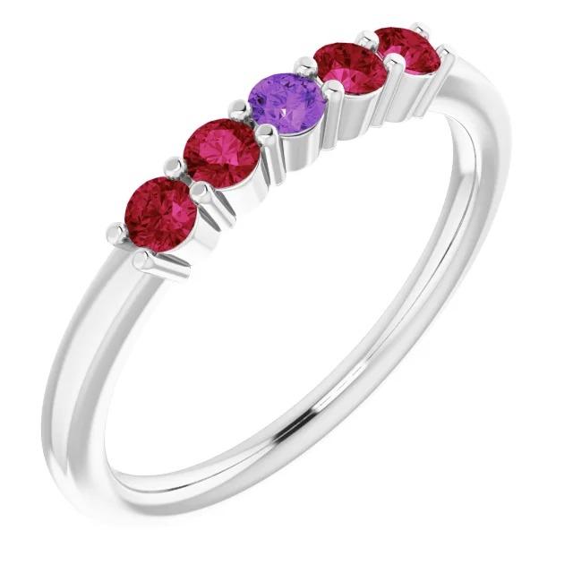 Band Sapphire Ruby Females Women Jewelry Gemstone Ring