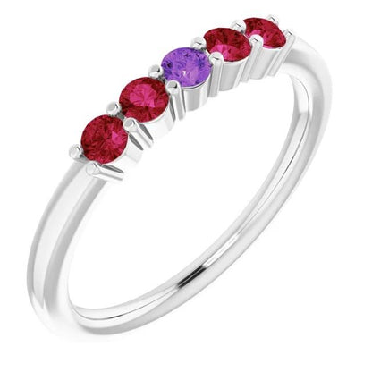 Band Sapphire Ruby Females Women Jewelry Gemstone Ring