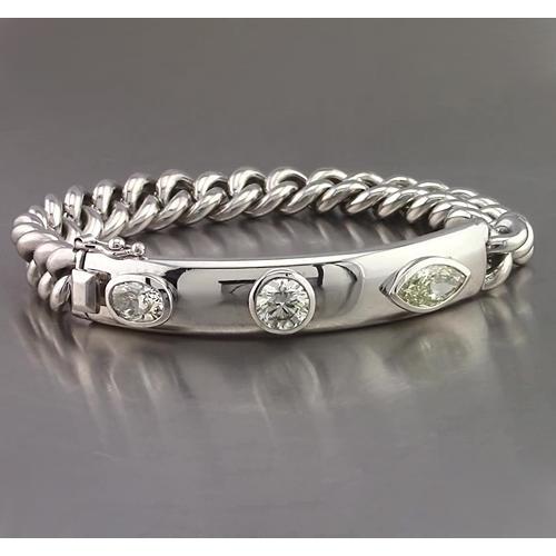 Bar Bracelet 4.50 Carats Oval, Round & Marquise Diamond Jewelry New Tennis Bracelet