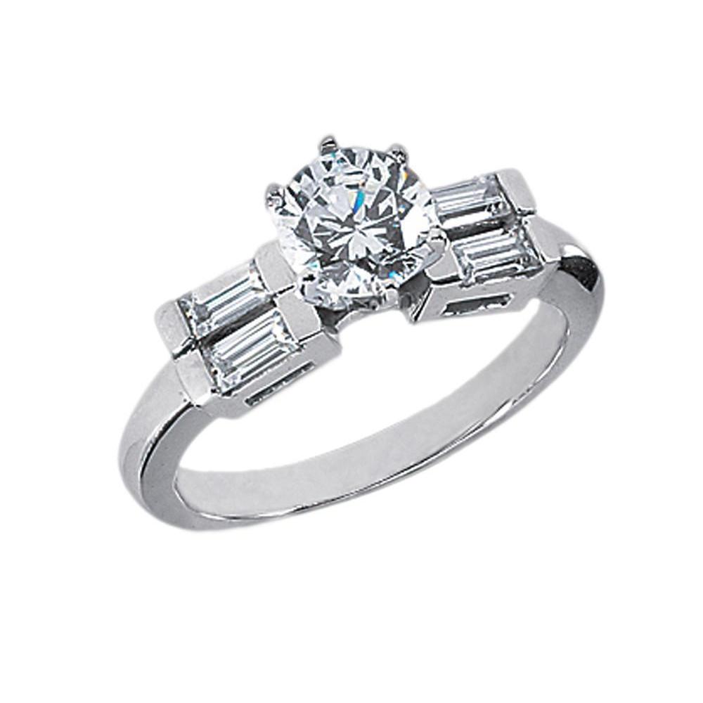 Beautiful Diamonds 5 Stone Ring  Unique Solitaire Ring with Accents White Gold Diamond