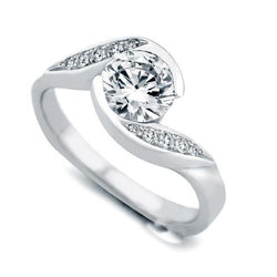 Round Cut 2.60 Carats Natural Earth Mined Diamond Engagement Ring White Gold 14K