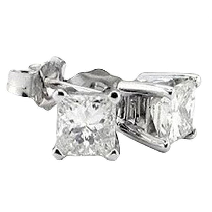 Big  Princess Diamond Studs Earrings Pair Gold Stud Earrings