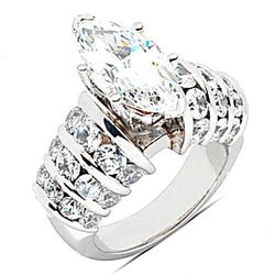 Big Marquise Cut Diamond Accented Ring 4.75 Ct. Women Jewelry New