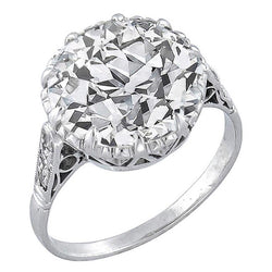 Halo Round Diamond 3.30 Ct Ring White Gold 14K