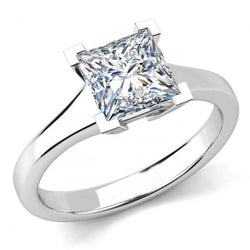 Diamond Ring Engagement Princess Cut 3 Ct Lab Grown