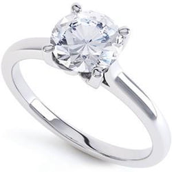 Big Round Cut Solitaire 2.85 Ct Diamond Engagement Ring White Gold 14K