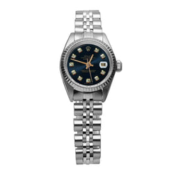 Black Diamond Dial Stainless Steel Jubilee Bracelet Rolex Watch