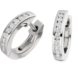 Brilliant Cut 2.70 Carats Natural Earth Mined Diamonds Women Hoop Earrings White Gold