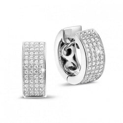 Brilliant Cut 4.50 Ct Diamonds Ladies Hoop Earrings White Gold 14K