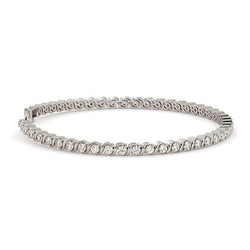 Brilliant Cut 5 Carats Lab Grown Diamonds Tennis Bracelet White Gold 10K