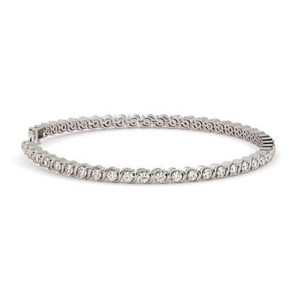 Brilliant Cut 4.60 Carats Diamonds Tennis Bracelet White Gold 10K Tennis Bracelet