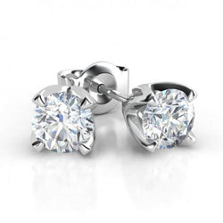Brilliant Cut Diamond Stud Earrings 2 Carats Jewelry