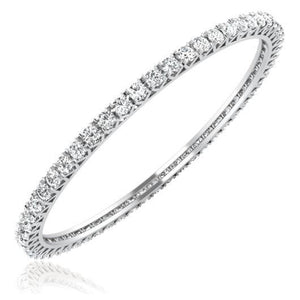 Brilliant Cut Sparkling 12 Ct Diamonds Women Bangle Bracelet White Bangle