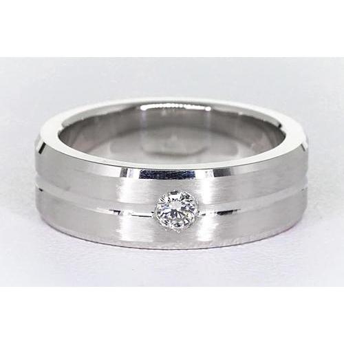 Brushed Finish Round Diamond Anniversary Band 0.25 Carats Band