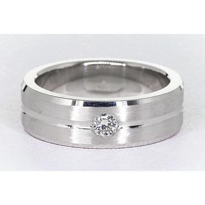 Brushed Finish Round Diamond Anniversary Band 0.25 Carats Band