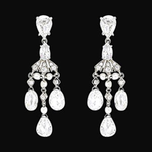Chandelier Diamonds 2.50 Carat Earring Pair White Gold Earrings Chandelier Earring