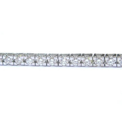 Real  Channel Set Round Cut Diamond Bracelet 5.10 Carat White Gold 14K