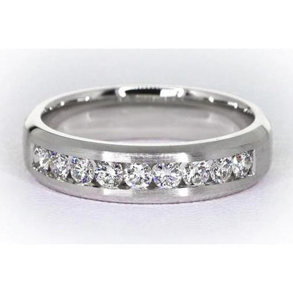 Channel Set Band Diamond Jewelry Mens Ring