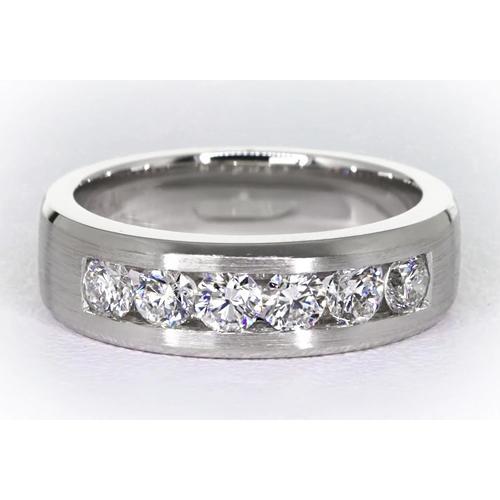 Channel Set Diamond Band Men'S Ring Mens Ring