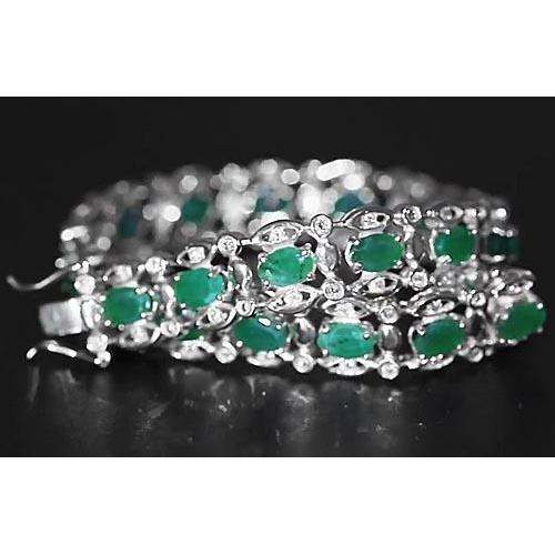 Effy Brasilica 14K White Gold Emerald and Diamond Bracelet – effyjewelry.com
