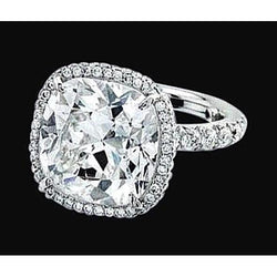 Real  Cushion Cut Center Diamond 2.55 Cts. Engagement Ring