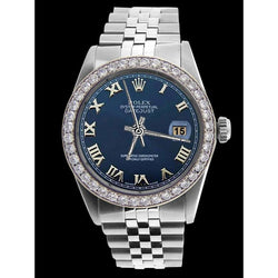Date Just Rolex Gents Watch Ss Jubilee Bracelet Diamond Bezel QUICK SET