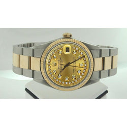 Date Just Rolex Oyster Diamond Dial Luxury Watch Ss Watch QUICK SET