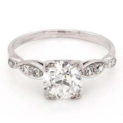 Diamond Accent Engagement Ring  Prong Setting Women Jewelry New Solitaire Ring with Accents
