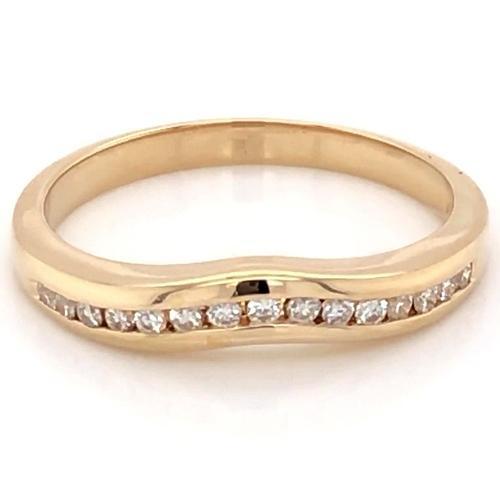 Diamond Anniversary Band 0.75 Carats Women Yellow Gold New Band