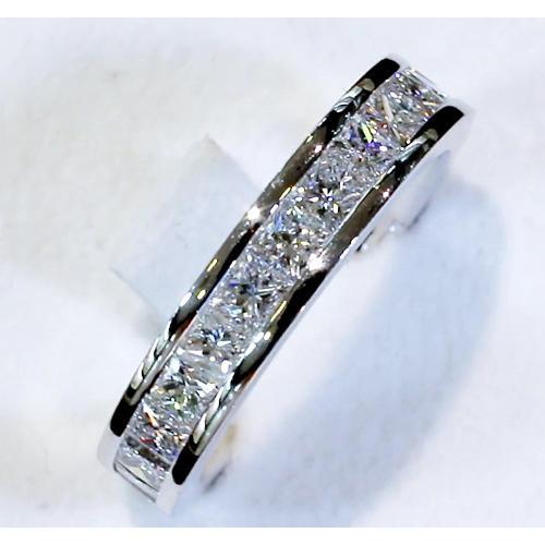 Diamond Anniversary Band 4 Carats Princess Cut F Vs1 White Gold 14K Band