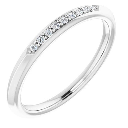 Diamond Anniversary Band Prong Setting 0.54 Carats Women Jewelry Band