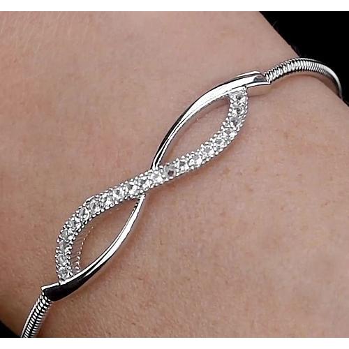 Diamond Bangle 3 Carats F Vs1 White Gold Jewelry 14K Bangle