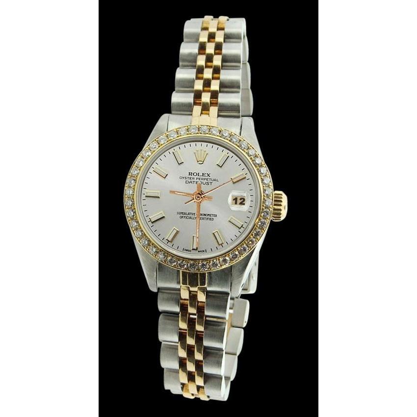 Diamond Bezel Lady Rolex Datejust Watch Two Tone Jubilee Bracelet Rolex