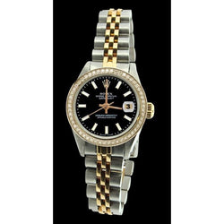 Diamond Bezel Rolex Datejust Lady Watch Dial Jubilee Ss & Gold