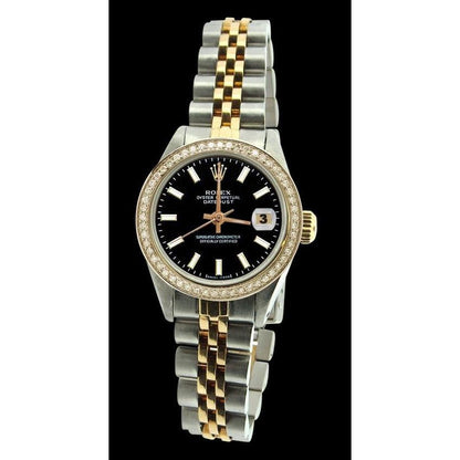 Diamond Bezel Rolex Datejust Lady Watch Dial Jubilee Ss & Gold Rolex