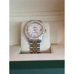Diamond Dial Big Bezel Rolex Datejust Watch Jubilee Bracelet