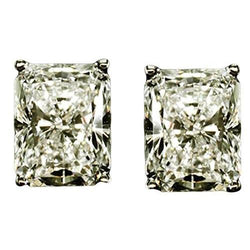 Diamond Earring 4 Ct. Stud White Gold Diamond Earring