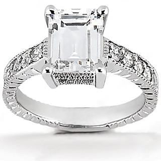 Diamond Engagement Ring 1.51 Ct. Diamonds White Gold Engagement Ring